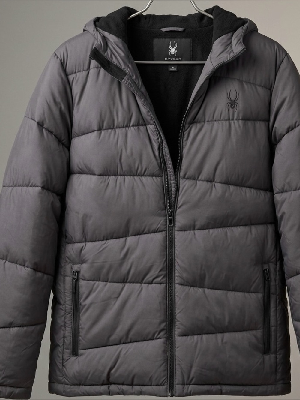 SPYDER Men’s Large Puffer Jacket Grey